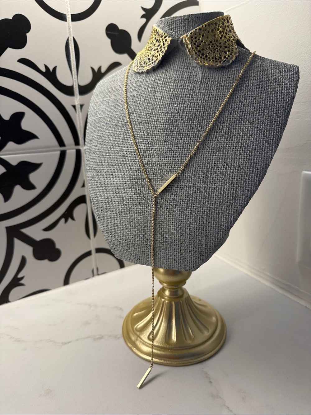 NWT Silpada Waters Edge Lariat Gold Toned Necklace N3231 Retired